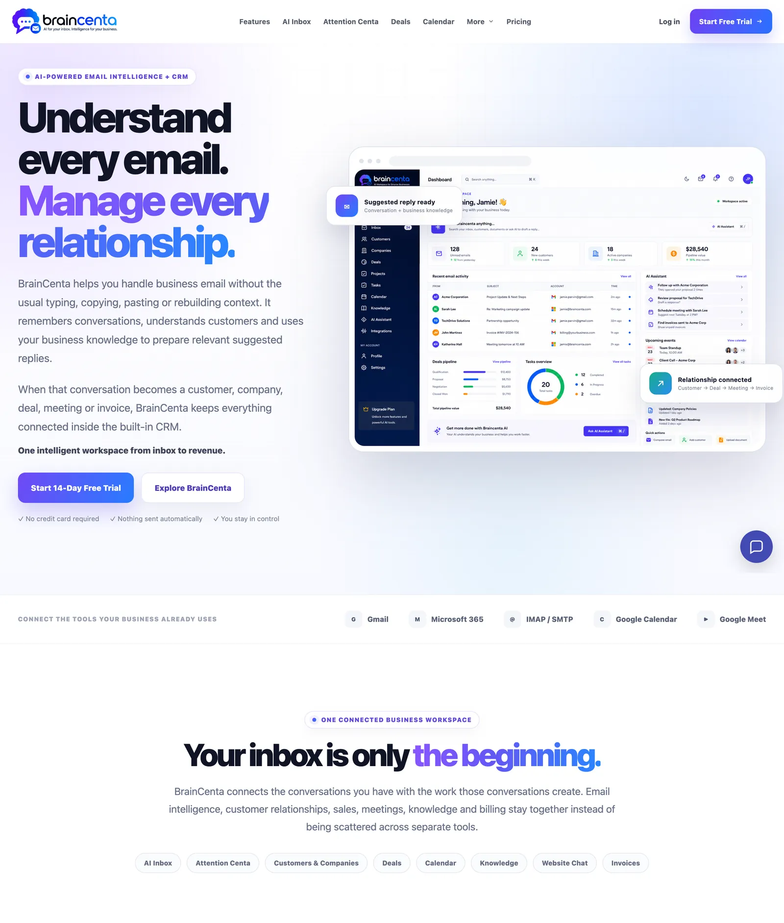 BrainCenta homepage